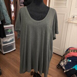 Casalon NWT Dark Green Scoop Neck Short Sleeve Tee 3X